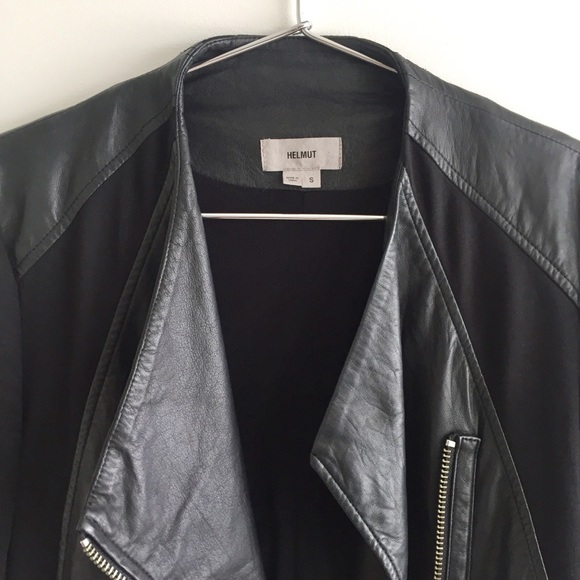 Helmut Lang Leather Geometric Paneled Jacket - Picture 6 of 8